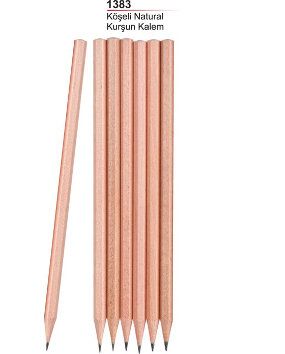 Unijoy 1383 Köşeli Naturel Kurşun Kalem