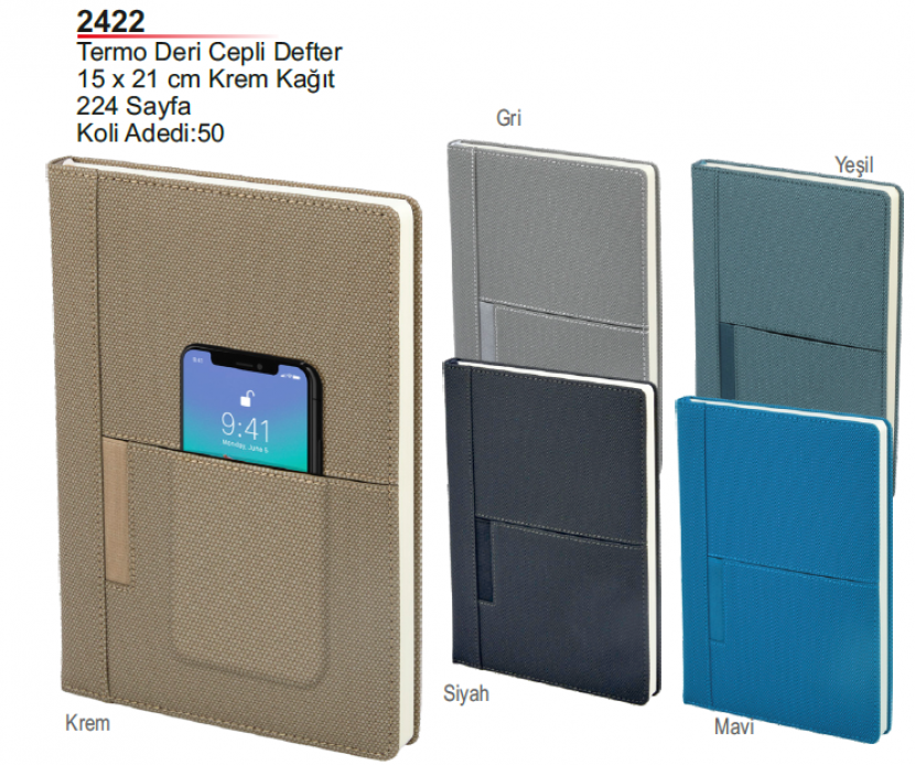 Unijoy 2422 Termo Deri Cepli Defter