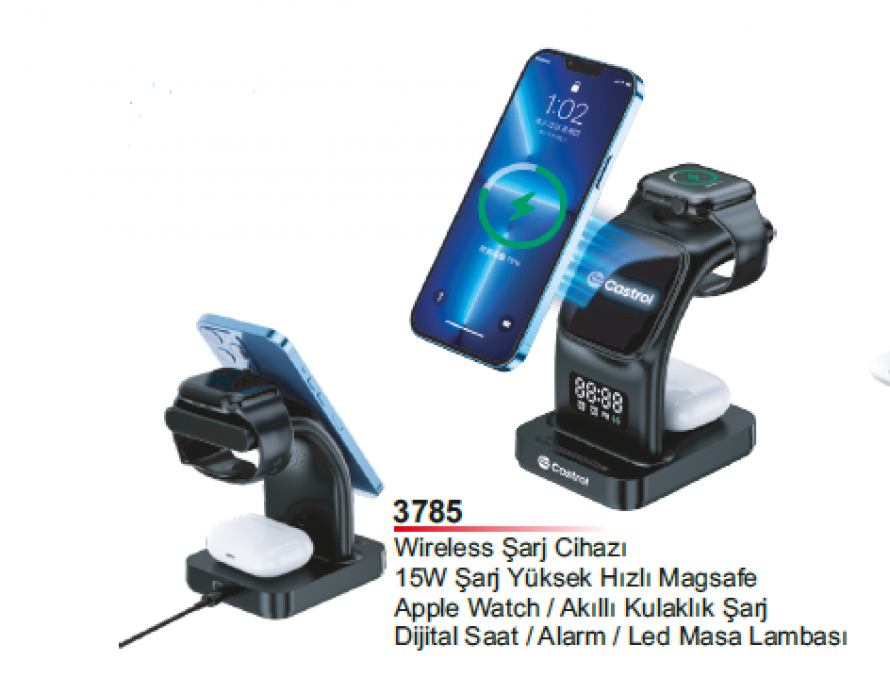 Unijoy 3785 Çok Fonksiyonlu Kablosuz Şarj Cihazı