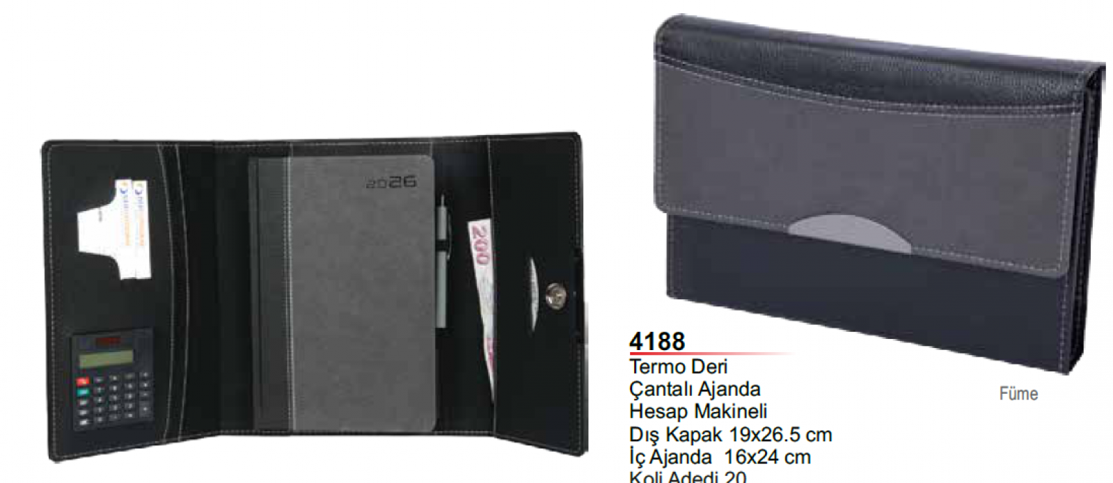 Unijoy 4188 Termo Deri Çantalı Ajanda